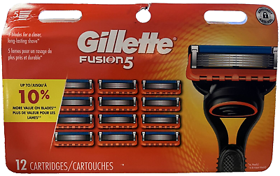 #ad Gillette Fusion 5 Razor Blade refills New Packs of 12 Cartridges Factory Sealed $29.90