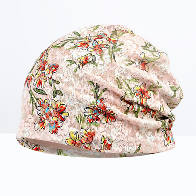 #ad Chemo Head Scarf Chemo Beanie Chemo Headwear Turbans Flower Decor Hat Gifts $8.88