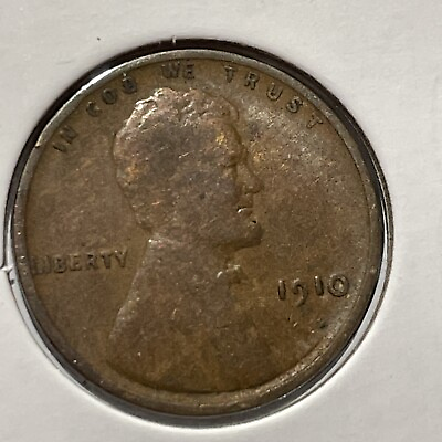 #ad 1910 1C BN Lincoln Cent A895 $2.00
