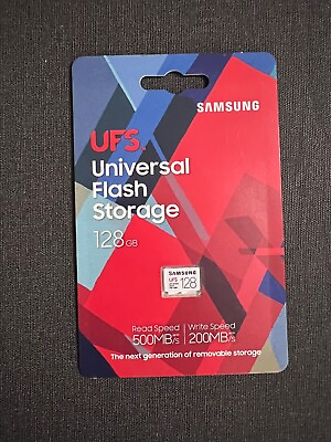 #ad New Sealed Samsung Universal Flash Storage UFS Memory Card 128GB White $74.99