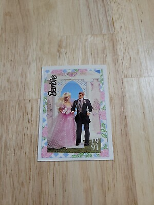#ad 1992 Panini Mattel BARBIE #187 KEN A Hand French Trading Card quot;1991quot; Marriage $7.99