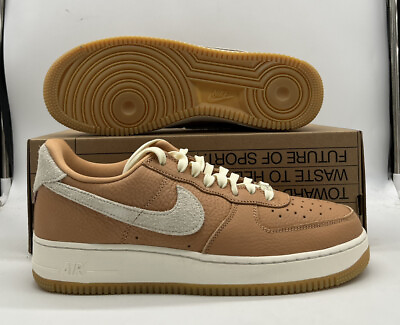 #ad Nike Air Force 1 Craft Mens Size 9.5 Premium Brown Coconut Milk DO6676 200 $111.57