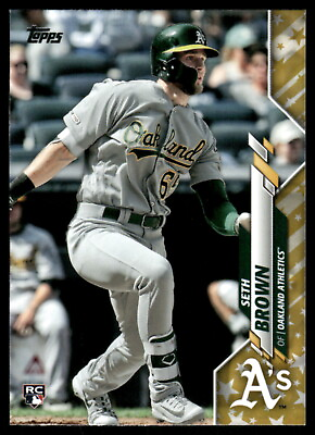#ad 2020 Topps #123 Seth Brown Gold Star Rookie Card RC $1.49
