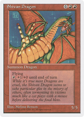 #ad Shivan Dragon X 1 4th Edition Excellent Near Mint 4RCards $4.95