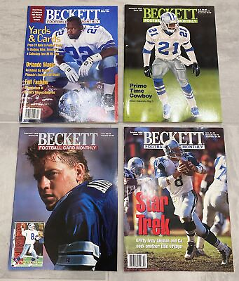 #ad Beckett Football Card Magazine Price Guide Lot Emmitt Smith Aikman Deion Cowboys $8.99
