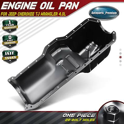 #ad New Engine Oil Pan for Jeep	Cherokee 1987 2001 Wrangler 1991 1999 TJ L6 4.0L OHV $80.99