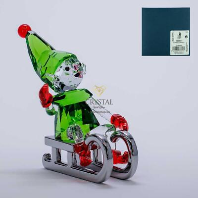 #ad Swarovski Christmas Figurine Santa#x27;s Elf on Sleigh 5533947 $148.70