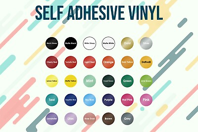 #ad Self Adhesive Vinyl Craft Vinyl Permanent CHOOSE YOUR COLOR 24quot; x Various Length $59.99