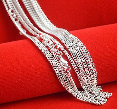 #ad Wholesale 10pcs 925 Sterling Solid Silver Plated 2mm Curb Chain Necklace 16quot; 30quot; $9.99
