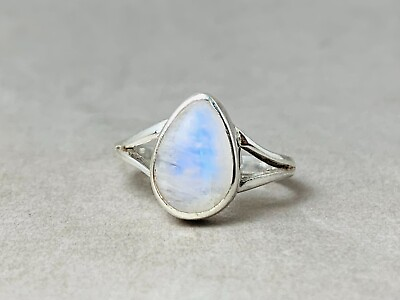 #ad Moonstone Silver 925 Ring Rainbow Sterling Handmade Gemstone Ring Size 3 13US $21.99