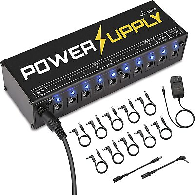 #ad ⚡Donner 11 Port Guitar Effects Pedal Power Supply Cable 9V 12V 18V 500 mA $40.50
