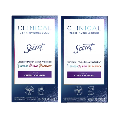 #ad Secret Clinical Strength Invisible Solid Antiperspirant and Deodorant 2 Pack $15.03