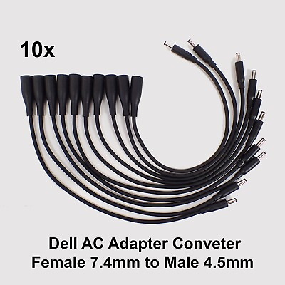 #ad 10x Power Charger Converter Adapter Cable 7.4mm To 4.5mm For dell Small Tips $15.99