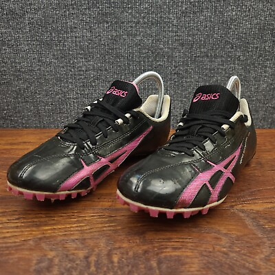 #ad Asics Hyper Rocketgirl SP Track Shoes Womans 8.5 Black Pink Running Cleats Laces $20.05