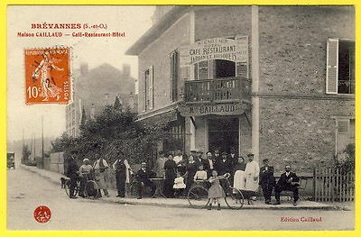 #ad cpa 94 BRÉVANNES Maison CAILLAUD CAFÉ RESTAURANT HÔTEL Avenue de VERDUN EUR 28.90