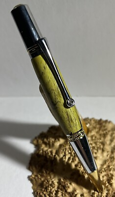 #ad Majestic Squire Pen Handmade By Seller Gold TN amp; Chrome W Tamarind Wood $25.00