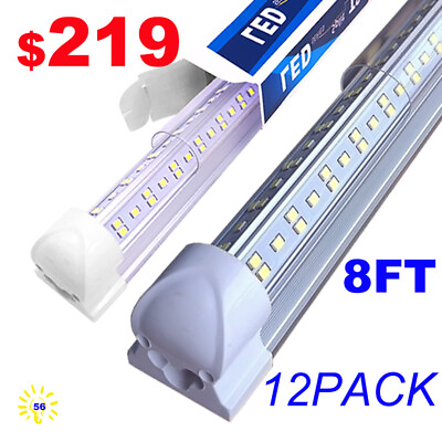 #ad 8FT LED Tube Light Bulbs 12Pcs LED Shop Light Fixture 144W 6500K LED Shop Lights $219.00