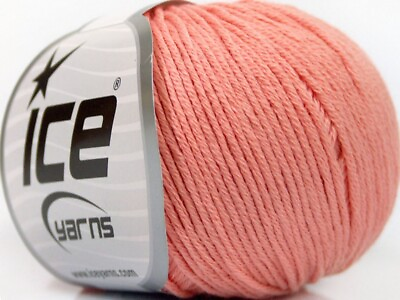 #ad 4 Skein Lot Organic Baby Cotton Yarn Light 4x50g 115m Pink $27.00