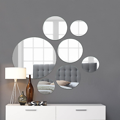 #ad Light In The Dark Medium Round Mirror Wall Mounted Assorted Sizes 1x10” 3x7” $16.60