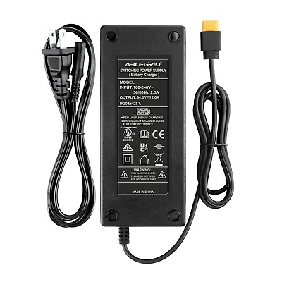 #ad 54.6V 2A AC DC Adapter Power For Mercane Wide Wheel Pro Electric Scooter Charger $54.99
