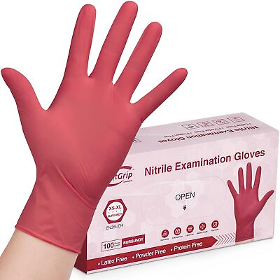 #ad Disposable Nitrile Exam Red 3 mil Latex Free Medical Cleaning Food Safe Gloves $8.99