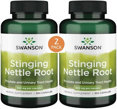 #ad 2 Pack Stinging Nettle Root 200 Caps 2x100 500mg Prostate Urinary Tract Health $15.70