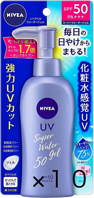 #ad US WAREHOUSE Nivea UV Super Water Gel Sunscreen Pump 140g SPF50 PA 10 PCS $125.00