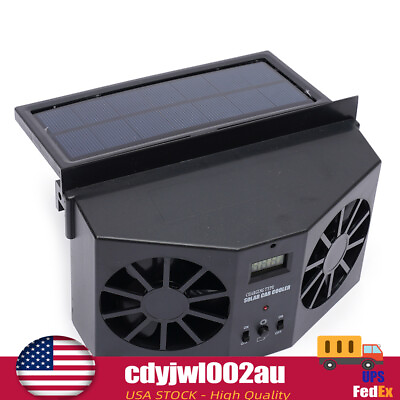 #ad Solar Powered Car Cooling Fan Cooler For Window Ventilation Air Vent Exhaust Fan $19.95