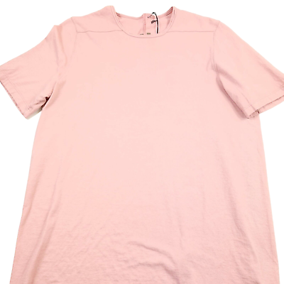 #ad $290 DRKSHDW Rick Owens Short Sleeve Level Tee T Shirt in Faded Pink Mens Small $112.49