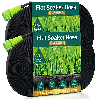 #ad Soaker Hose Flat Soaker Hose 150 FT for Garden Beds Garden Soaker Hoses wi... $54.10