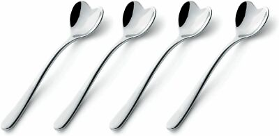 #ad Set of 12 Italian Design Spoon ALESSI for Delta Heart Shaped Demitasse Spoons 5quot; $14.99