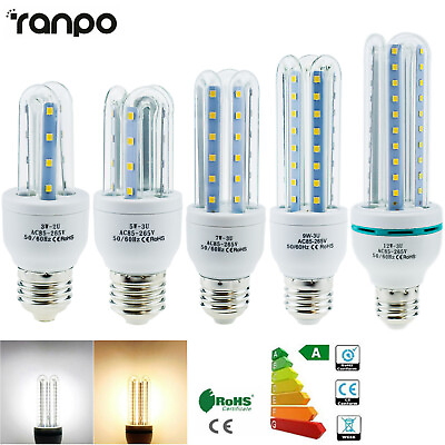 #ad E27 Energy Saving LED Corn Bulb 3W 5W 7W 9W 12W 2835 SMD Light White Home Lamp S $4.19