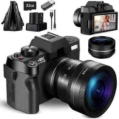 #ad 4K Digital Cameras 48MP 60FPS Video Camera WiFi amp; App Control for Photography $125.99