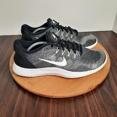 #ad Nike Flex 2018 RN Mens Size 8 Shoes Black White Athletic Running Sneakers $39.99