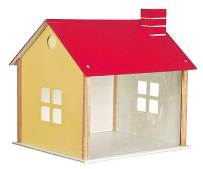 #ad CUSTOM KIT DOLL HOUSE DISPLAY ROOM SHADOW BOX W RED ROOF MADE OF WOOD ALL NEW $39.95