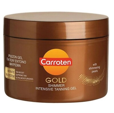 #ad CARROTEN GOLD SHIMMER INTENSIVE EXPRESS TANNING GEL COCONUT SCENT 5.07oz 150ML $21.99