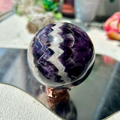 #ad 515g 71mm High Quality Purple Dream Amethyst Quartz Crystal Sphere Healing 7th $67.00