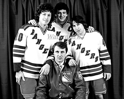 #ad New York Rangers Ron Duguay Barry Beck Mark Pavelich Herb Brooks 8 X 10 Photo $5.99