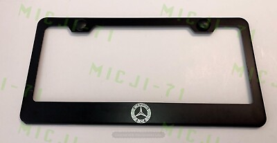 #ad Laser Engraved Etched Mercedes Benz Logo Stainless Steel License Plate Frame $9.90