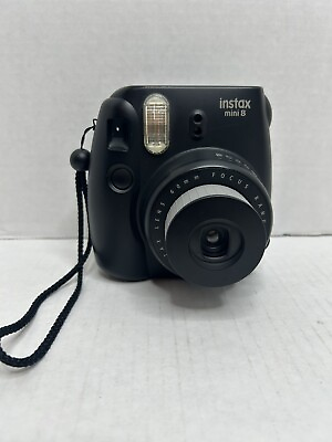 #ad Fujifilm Instax Mini 8 Instant Film Camera Black Tested Works $34.99