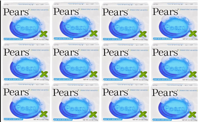 #ad 12x Pears Soap with Mint Extract Hand Care Soap Mint Extract 125 gm Bars 12 Bars $71.81