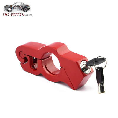 #ad Bike Motorcycle Handlebar Brake Security Lock Anti Theft For Scooter ATV Red $17.99