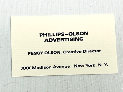 #ad Original Mad Men Screen Used Peggy Olson Business Card Elisabeth Moss $99.99