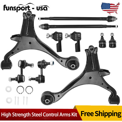 #ad 10pcs Front Lower Control Arm Tie Rod Sway Bar Kit for 2001 04 2005 Honda Civic $77.99