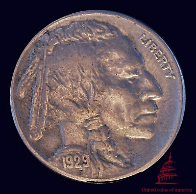 #ad 1929 S Buffalo 5 Cents $19.95