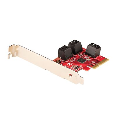 #ad SATA PCIe Card 6 Port PCIe SATA Expansion Card 6Gbps Low Full Profile ... $91.26