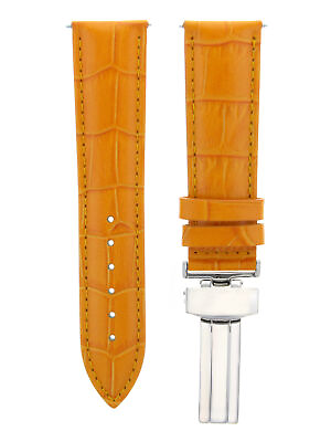 #ad 24MM LEATHER WATCH BAND STRAP FOR CITIZEN ECO DRIVE E650 S0751 CLASP ORANGE $29.95