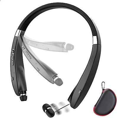 #ad Foldable Bluetooth Headset Beartwo Lightweight Retractable Bluetooth Headphones $42.41