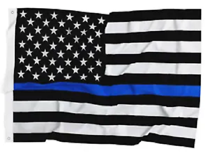 #ad 3#x27;x5#x27; Thin Blue Line Police Lives Matter Law Enforcement American USA US Flag $3.77