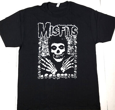 #ad The MISFITS T shirt Fiend Skull Danzig Horror Punk Rock Tee Men#x27;s New S 5XL $20.99